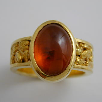 6.77c Hessonite Garnet Ring